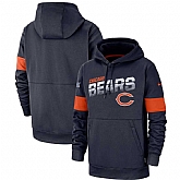 Chicago Bears Nike Sideline Team Logo Performance Pullover Hoodie Navy,baseball caps,new era cap wholesale,wholesale hats